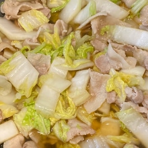 麺つゆで超簡単！「豚バラ肉と白菜のくたくた煮」